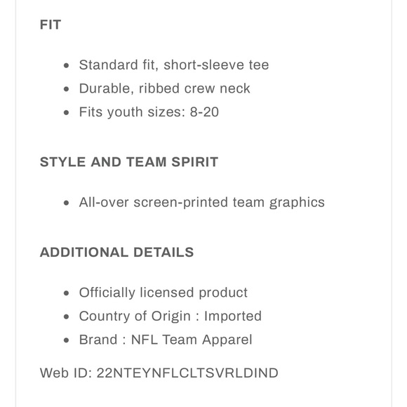 NEW NFL Indianapolis Colts Overload T Shirt Gray LARGE 14-16 Youth UNISEX Boy’s - Picture 6 of 16